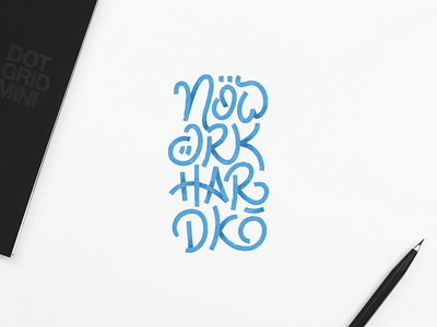 No Work Hard K.O design graphic deisgn hand lettering illustration lettering logotype type type art typography vector work hard