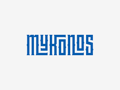 Mykonos design flat graphic deisgn hand lettering lettering logotype type type art typography vector