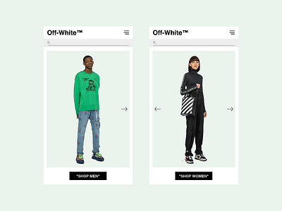 off-white mobile web (unofficial) redesign clean clean ui clear design landing page mobile ui mobile web design mobile website off white simple ui uidesign userinterface ux ux design website