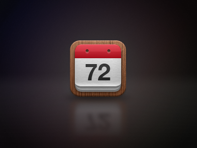 Countdown Me iPhone Icon iphone icon app ios countdown calendar red wood riverstone apple