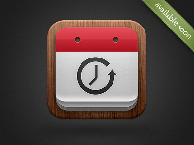 Countdown Me 2 Icon app apple calendar countdown icon ios iphone red riverstone wood