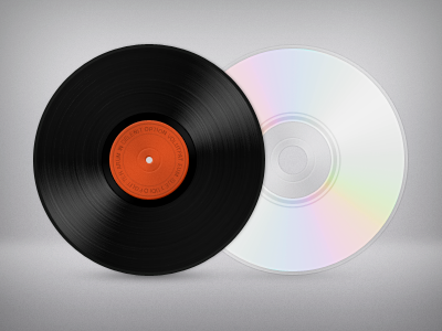 Vinyl & CD icon cd compact disc dvd icon lp media music retro vinyl