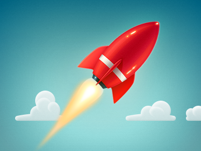 Rocket – game concept rocket game iphone icon cloud clouds red sky draft concept artwork illustration cartoon gloss space ios