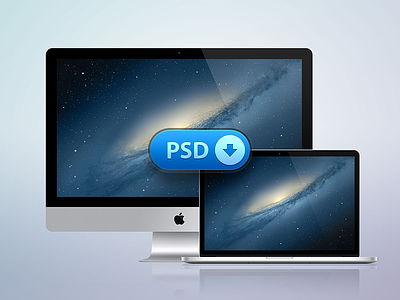 [PSD] iMac + MacBook Retina apple free freebie icon icons imac laptop mac macbook os x photoshop pro psd retina vector