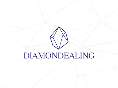 Diamondealing Logo branding diamond diamond logo diamondealing diamondealing.com stone