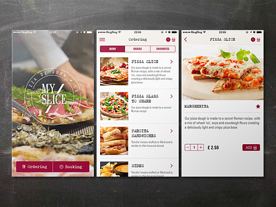 Myslice App app booking delivery myslice pizza restaurant slice takeaway y1