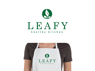 Leafy Healthy Kitchen branding cofee coffee coffeeshop food healthy healthyfood kitchen logo leaf logo logodesign logodesigner logomaker restaurant