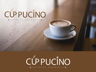 cup pucino brand branding cafe capucino coffee coffeeshop food inspiration logo design symbol logo logo design logo designer logomaker restaurant