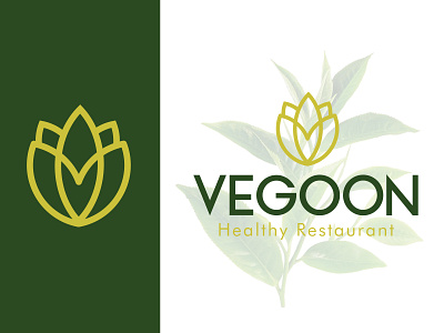 vegoon Healthy Restaurant brand branding cafe cafe logo coffee shop coffeeshop food healthy healthy food logo logo design logo designer restaurant restaurant logo tea shop