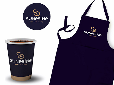 SUNESINE COFFEE brand branding cafe cafe logo coffee coffee logo coffee logo design coffee shop logo coffeeshop food logo logodesign restaurant restaurant logo tea shop