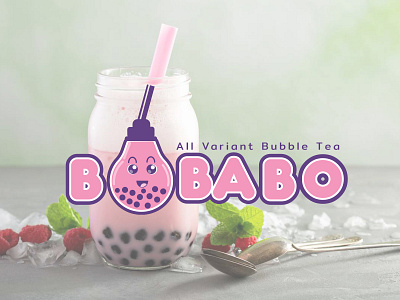 BOBABO boba boba logo brand branding bubbletea bubbletea logo cafe cafe logo design illustration logo logo design milk tea logo milktea restaurant restaurant logo