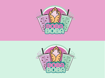 BOBA BOBA boba brand branding bubbletea cafe cafe logo design logo logo design milk tea restaurant logo