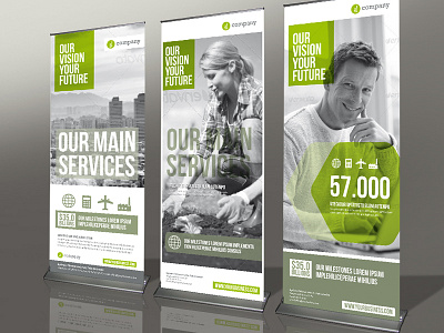 Corporate Banner Or Rollup 800x2000 banner business business brochure corporate design templates f.a.q financial graphicriver rollup