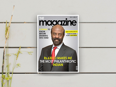 The magazine - Magazine cover design | Shiv nadar