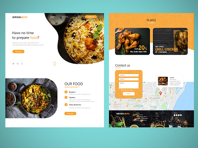 Biryani Boys - Single page food website template