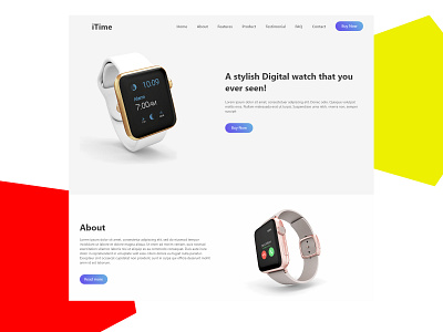 i-Time - Product Home landing Page home page landing page landing page design landingpage product page