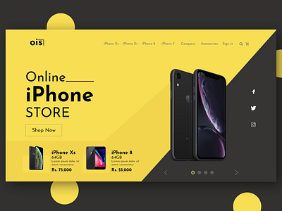 Online Iphone Store apple apple store grey iphone iphone x quick design store story webdesign yellow