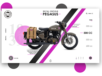 Royal Enfield Pegasus - Website Redesign bike bike ride biker bikers bikes harley davidson harley davidson landing page motorbike motorcycle motorcycles motorsport pegasus royal royal enfield vintage website website design website redsign websites