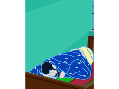 sleeping animation design illustration minimal sketch vector