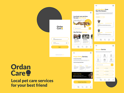 Ordan care App Design app appdesign branding design dribbble graphicdesign logo ui uiuxdesign ux vector website