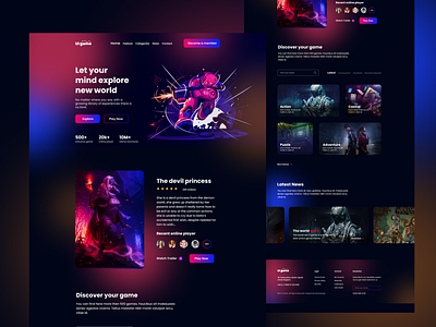 Gaming landing page design by Abdullah Maruf on Dribbble