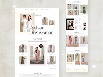 An e-commerce website for women's fashion cloth dribbble e commerce landing page e commerce ui design fashion web design uiux webpage website design