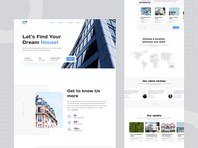 Real estate company landing page