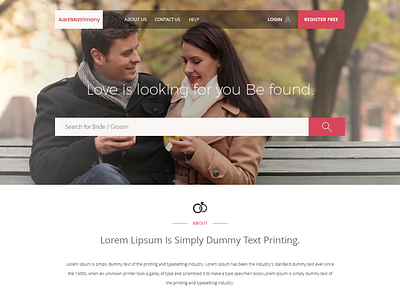 matrimony design marriage matrimony ui trand uidesign ux website