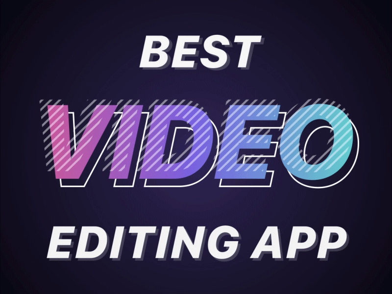Best Video Editing App animation dark design editing app text text animation typeface typography web