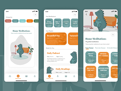 The design restyle of EASY MEDITATION APP