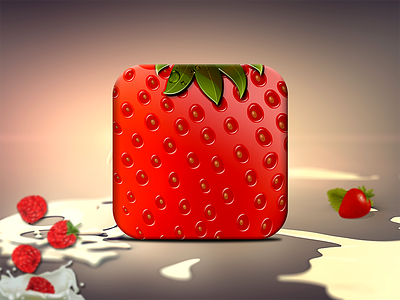 Strawberry Icon app game icon ios ipad iphone strawberry