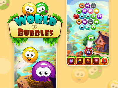 World of Bubbles 3d animation app branding design game graphic design illustration shooter game world of bubbles