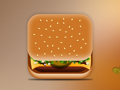 Burger icon burger food game gui icon ios ipad iphone sweet