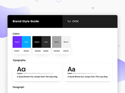 Brand Style Guide brand color design guide project start style