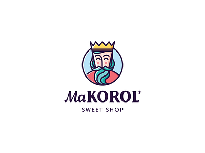 Makorol logo brand identity candy clever logo confectionery corporate design crown cute logo graphicdesign illustration king logo kogodesign macarons smart logo sweet logo sweet shop typogaphy