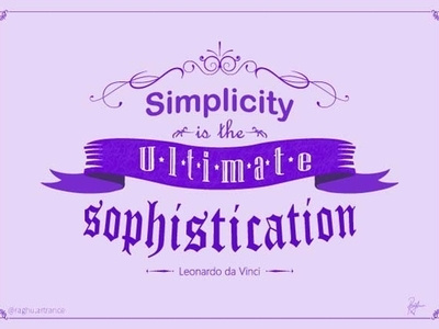 Simplicity Quote by Leonardo da Vinci design illustration leonardo da vinci quotes typogaphy typographic design typographic illustration