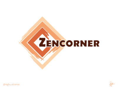 ZenCorner - Logo branding design illustration illustration art logo typographic design typographic illustration typography vector