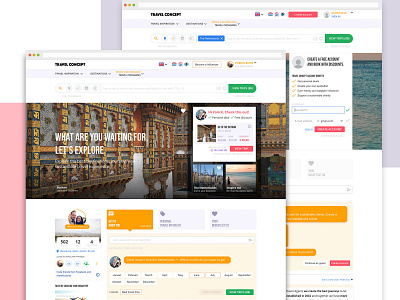 Tour Operator Design account travel ui ux web webdesign
