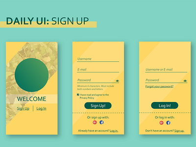 Daily UI Challenge: #001 Sign Up