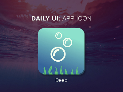 Daily UI Challenge: #005 App Icon app app icon color color sheme daily 100 daily ui design logo scuba scuba diving ui vector