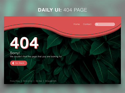 Daily UI Challenge: #008 404 Page