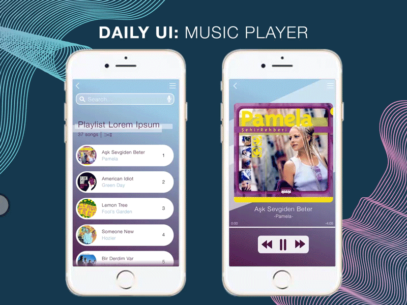 Daily UI Challenge: #009 Music Player app app interface color color sheme daily 100 daily ui daily ui 009 daily ui music player design interface music player music player app music player ui ui