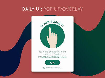 Daily UI Challenge: #016 Pop-Up/Overlay