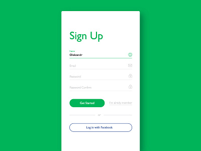 Sign Up – Daily UI #001 001 challenge daily form in interface login mobile sign ui up user