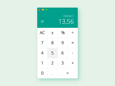 Calculator – Daily UI #004 004 calculator challenge daily desktop interface mac mobile ui ux