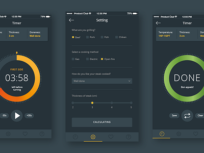 Settings – Daily UI #007 007 app daily interface mobile setting steak timer ui