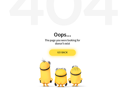 404 page – Daily UI #008 008 404 daily error interface minions page ui web