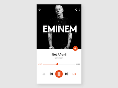 Music Player – Daily UI #009 009 daily interface mobile music play player sound ui