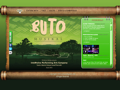 2012 Web buto - Musical Performing Arts design graphic design music ui ux web web site website