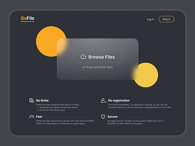 GoFile - File Sharing Service app design graphic design logo ui web